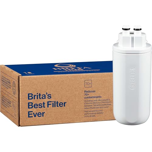 Brita Hub Replacement Water Filter, BPA-Free, Replaces 900 Plastic Water Bottles, Lasts Six Months or 120 Gallons, Includes 1 Filter, Kitchen Essential, White