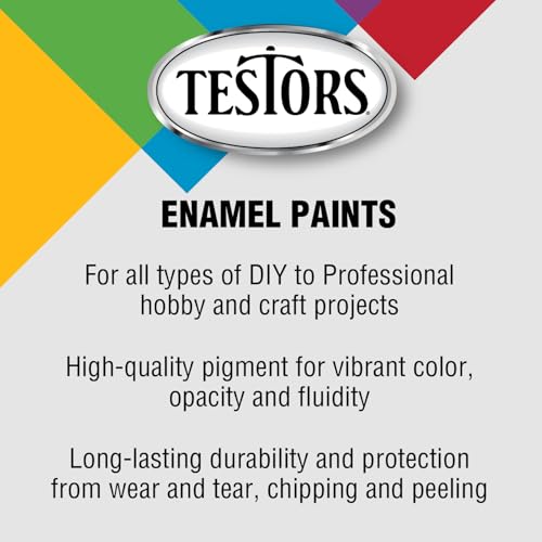 Testors Enamel Paint 0.25 Oz - Flat Black for Art & Crafts