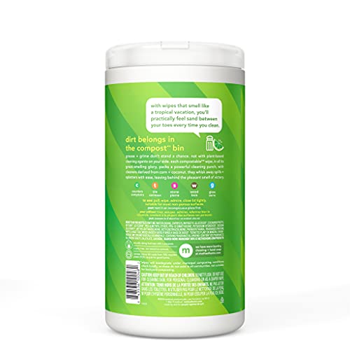 Method All-Purpose Cleaning Wipes, Lime + Sea Salt, 70 Count - Pack of 6