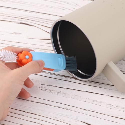 6pcs Bottle Cleaner Brush Set for Yeti, 5pcs Stainless Steel Nylon Extra Long Straw Cup Lid Brushes Plastic Water Bottle Straw Cleaning Brush Compatible with Stanley 25/26/35/42oz