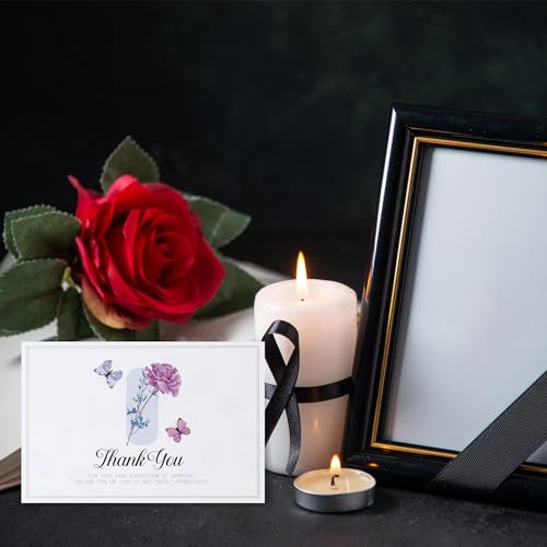 WATINC 20 Sets Sympathy Thank You Cards with Envelopes & Stickers