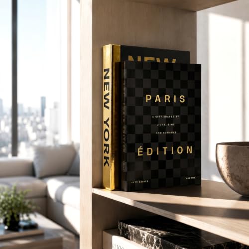 Decorative Book Set - 2 Luxury Boxes for Coffee Table & Shelf Decor