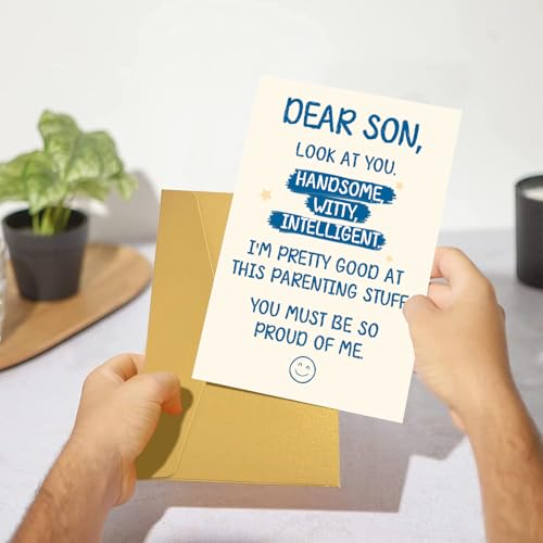 Funny Birthday Card for Son - Humorous Greeting Card from Parents