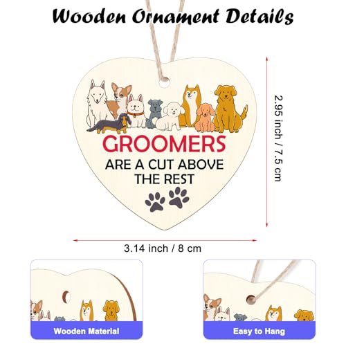 Dog Groomer Wooden Christmas Ornament - Appreciation Gift