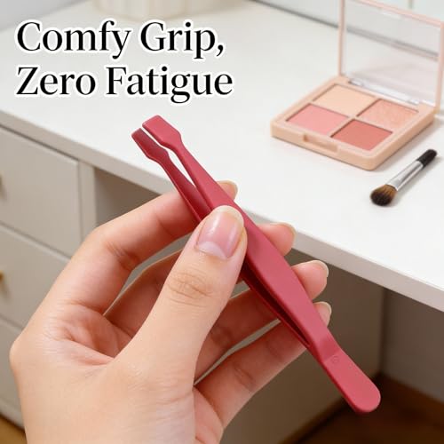 6 Pcs Lash Tweezers Flat-Tip Blunt-Safe Applicator for DIY Eyelash Clusters