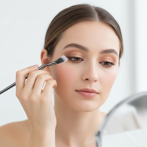 Jxiwfvl 5-Piece Eyebrow Brush and Eyelash Comb Set with Spoolie and Fan Brushes