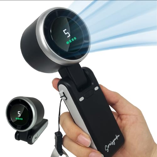 LIBERATECH 3-in-1 Handheld Turbo Fan, 5000mAh Rechargeable Portable Fan