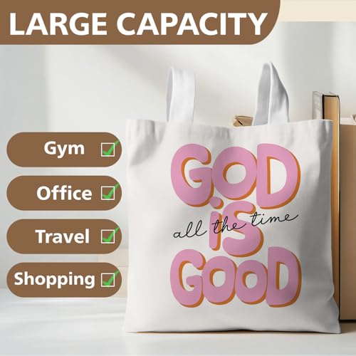 God Preppy Coquette Pink Tote Bag - Trendy Reusable Canvas Bag