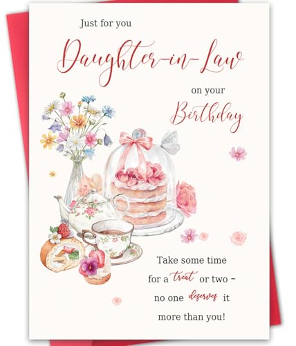 Premium Daughter-in-Law Birthday Card | 8x5.3 Inch with Love Message