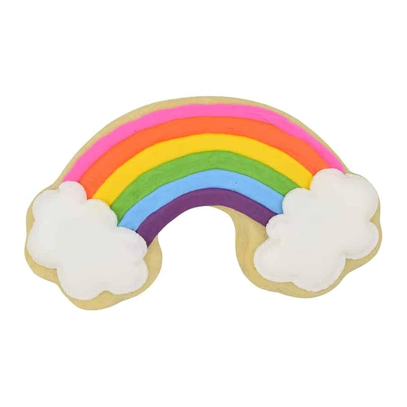 Rainbow Soft-Grip Cookie Cutter with Easy Grip Handle
