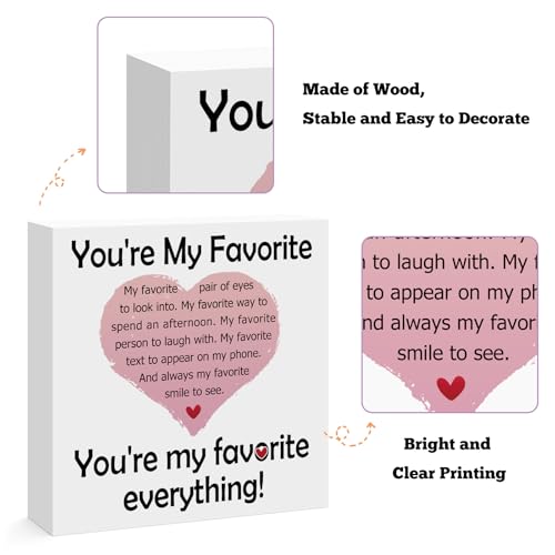 Unique Wooden Box Sign - Romantic Gift for Him & Her