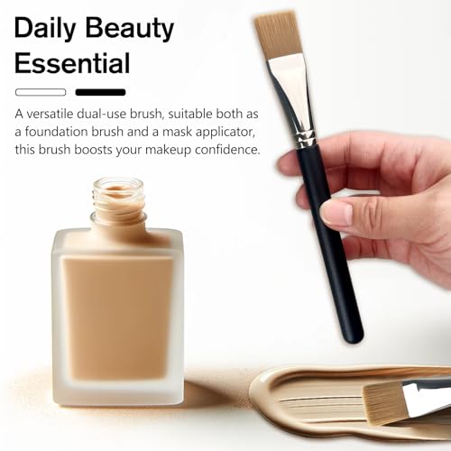 Jaasuee Square Foundation Brush - Flat Synthetic Makeup Brush for Liquid Cream