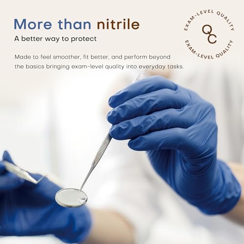 SUP Powder-Free Nitrile Exam Gloves, Large Blue, 100 Count