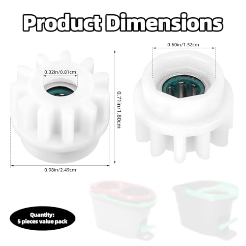 5-Pack Spin Mop Bucket Replacement Gears for O-Cedar EasyWring Systems