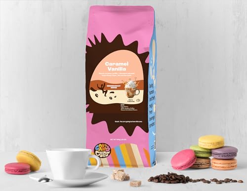 Crazy Cups Caramel Vanilla Flavored Ground Coffee, 10 oz Bags (3 Pack)