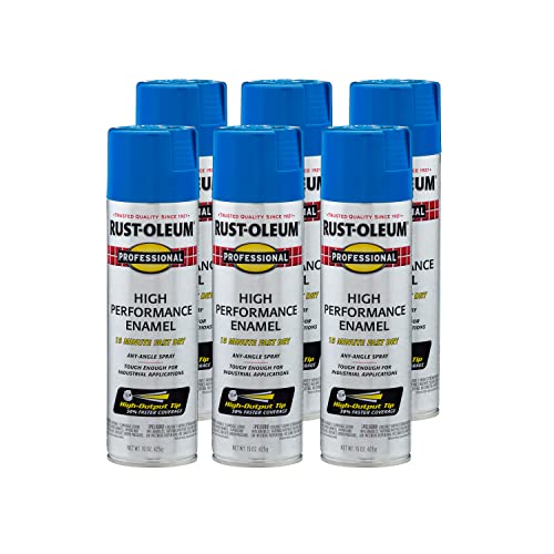 Rust-Oleum Professional Gloss Safety Blue Spray Paint - 15 oz | Rust Prevention & Corrosion Resistant
