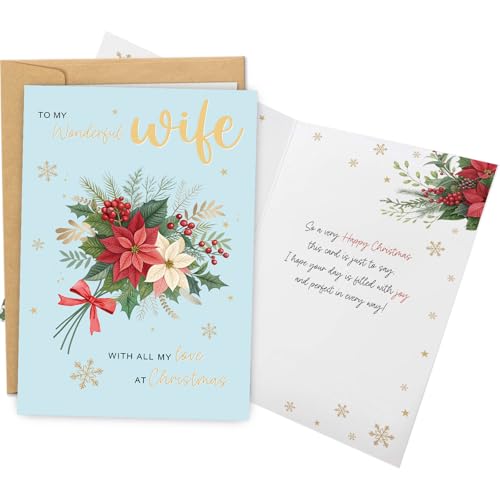 Romantic Christmas Card for Wife - Sweet Holiday Greeting from Husband