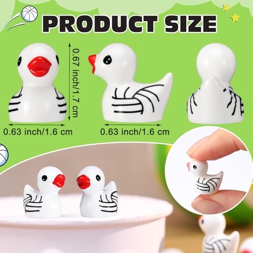 VioraWhite 50 Mini Volleyball Ducks - Cute Resin Figurines for Parties