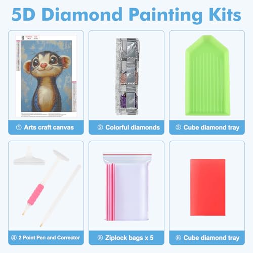 NAIMOER 5D Diamond Painting Kit for Adults - Full Drill DIY Art 12x16 inch