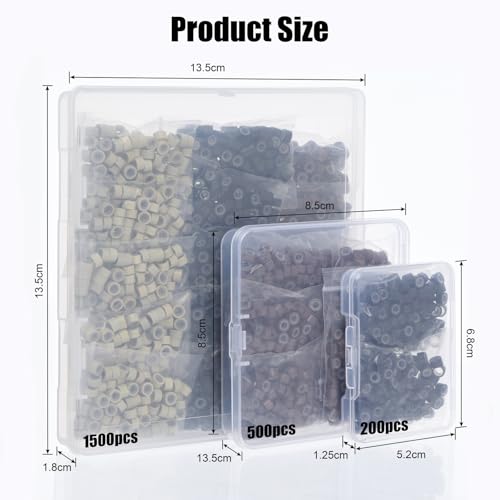 Blonde Silicone Lined Micro Link Beads 5mm Hair Extensions 500pcs