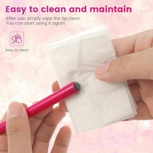 Darfooper 4-Piece Nail Art Stamp Pen Set with Patterns for DIY Manicures