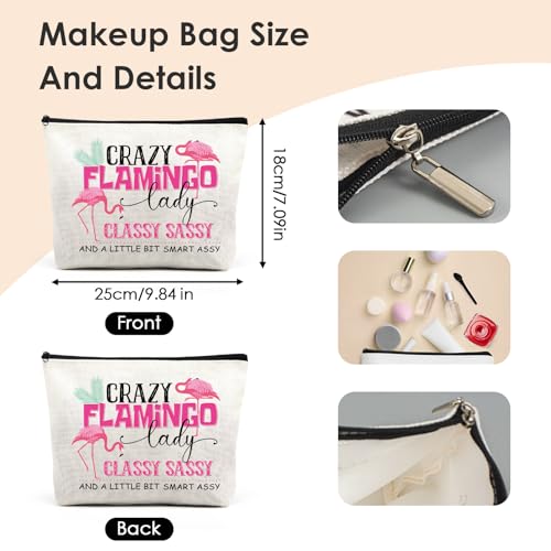 VeloKomo Flamingo Waterproof Makeup Bag - Travel Cosmetic Pouch