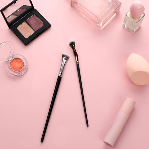 WY LIGHTING LEVEL 2Pcs Angled Fan Lash Brush & Eyelash Separator Wand