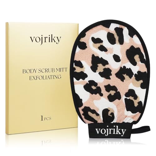 Vojriky Exfoliating Body Scrub Glove for Shower & Dead Skin Removal