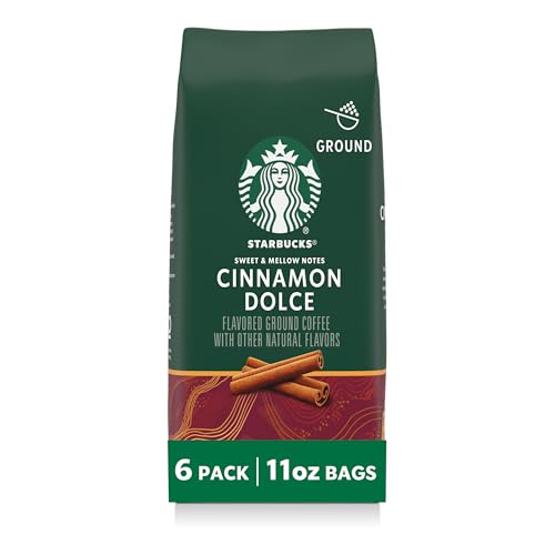Starbucks Cinnamon Dolce Ground Coffee - 6 Bags, 11 oz Each