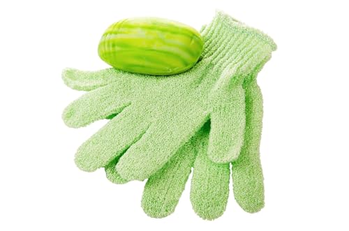 Exfoliating Bath Gloves 4 Pack - Gentle Body Scrubber for Smooth Skin