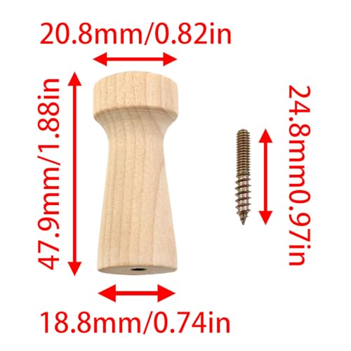 12 Pcs Solid Wood Shaker Peg Hooks for Hanging Clothes & Towels