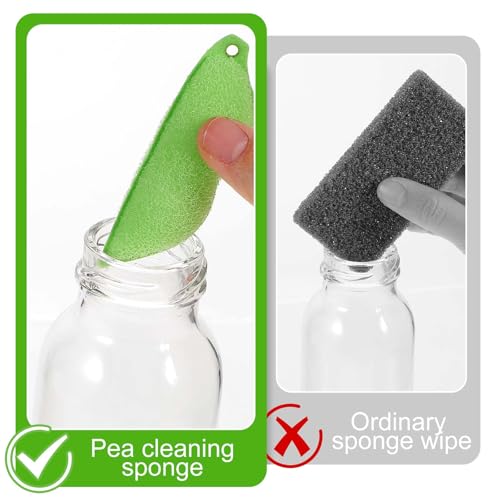 Beans Bottle Cleaner Sponge Set - 6 Pack with Ceramic Cleaning Balls