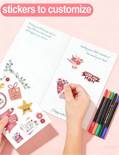 TOYPOPOR Complete Mother's & Father's Day Card Set with Stickers & Pens