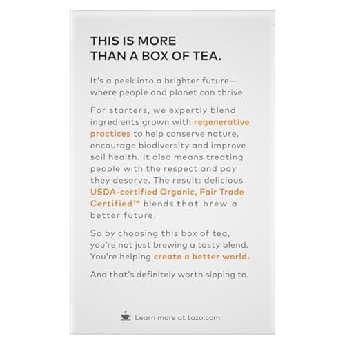 TAZO Organic Chai Black Tea Bags, Spice Blend, 96 Count (Pack of 12)