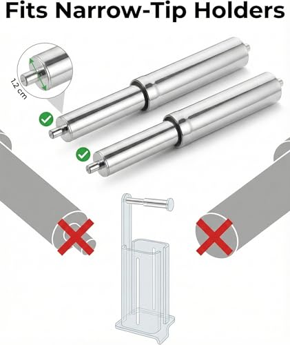 Homoyoyo 2-Pack Universal Spring-Loaded Toilet Paper Holder Replacement Rod