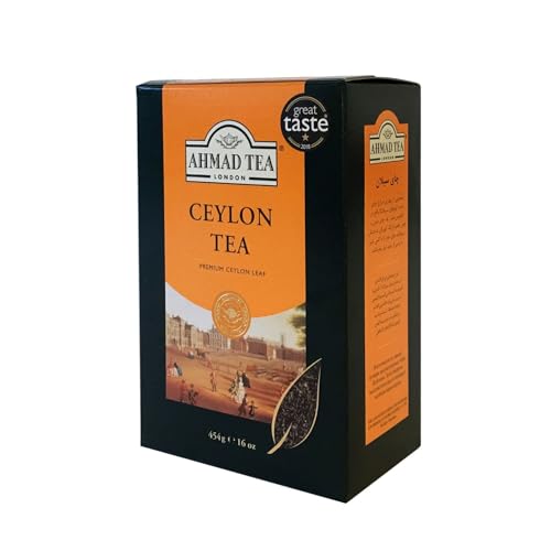 Ahmad Tea Ceylon Loose Leaf Black Tea 454g - Rich Amber, Zesty & Caffeinated