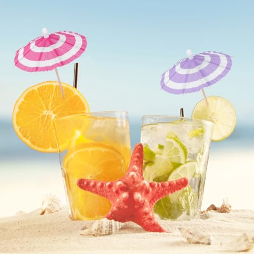 125 Pcs Mini Cocktail Umbrellas – Colorful Drink Picks for Parties