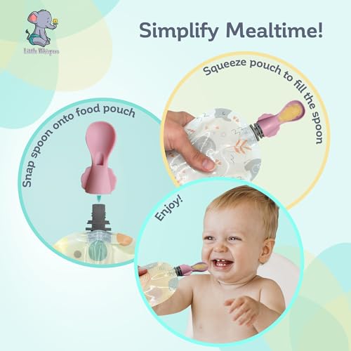 Little Whispers Baby Food Pouch Spoon Attachments - 5 Pack