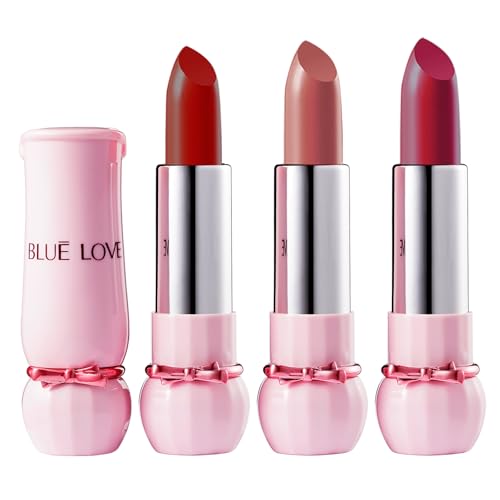 BLUE LOVE 3-Piece Moisturizing Lipstick Set with Hyaluronic Acid