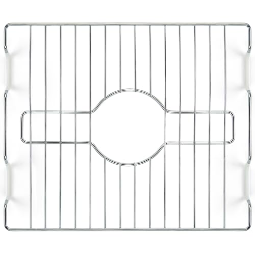 DecorRack Metal Sink Protector Grid, 16 x 13 Inch Chrome Dish Rack