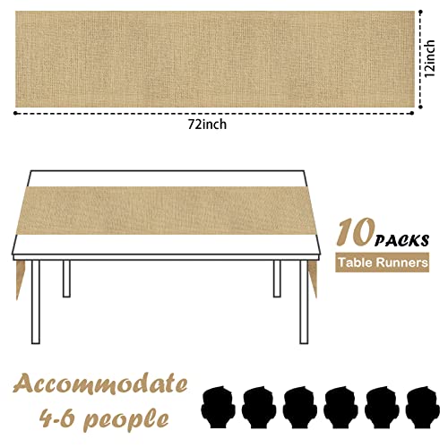12 x 72 Inch Jute Table Runner - Rustic Burlap Wedding & Farmhouse Decor