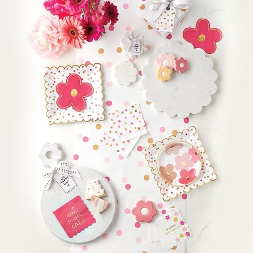 Santa Barbara Design Studio 7" Floral Disposable Dessert Plates - 8 Count