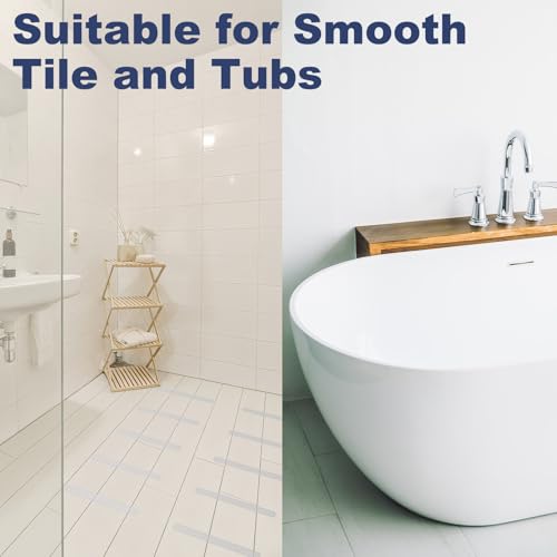 Clear Anti-Slip Shower Stickers 28PCS with Scraper Non-Slip Bathroom Safety