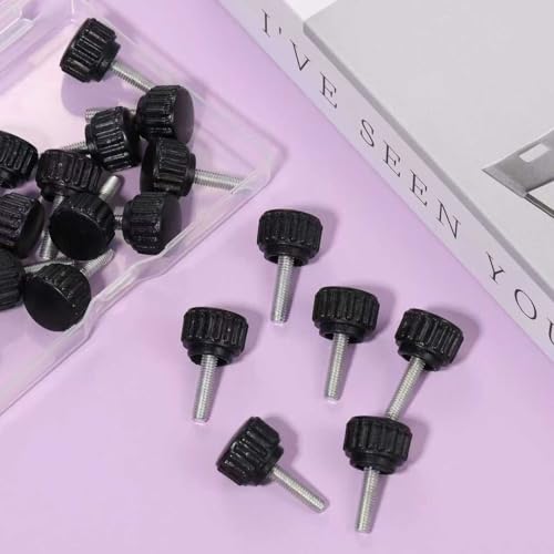 24 Carbon Steel M4 x 15mm Threaded Thumbscrews for VESA Mounting