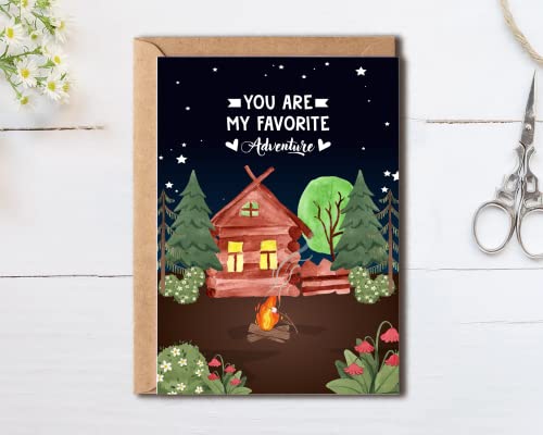Adventure Birthday Card - Love Quote for Partner - 5x7 Nature Card