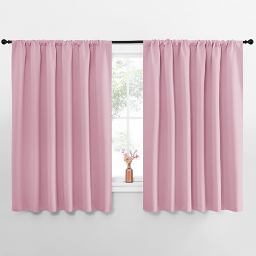 NICETOWN Rouge Pink Blackout Curtains - 70" x 63" (Pack of 2)