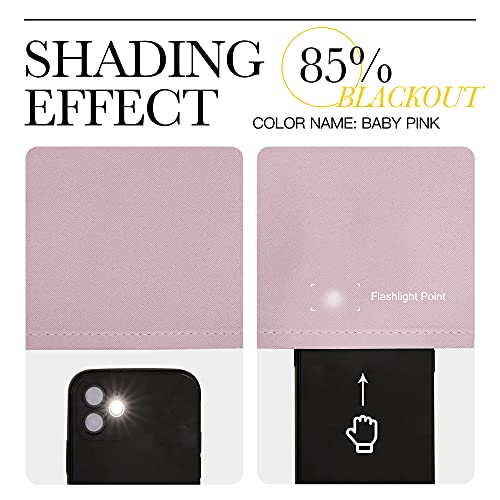 NICETOWN Baby Pink Blackout Curtains - 34" x 72" Grommet Panels (Set of 2)