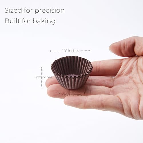 No. 4 Brigadeiro Paper Cups - 1 Inch Mini Baking Liners, 1000 Pack