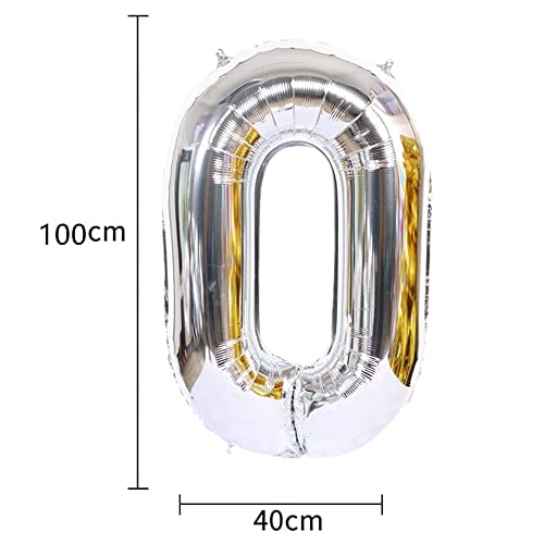 Silver 90th Birthday Decoration Kit - Banner & Balloons Set