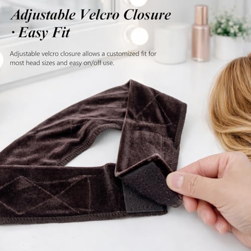 Adjustable Velvet Wig Grip Headband 2-Pack Non-Slip Wig Band